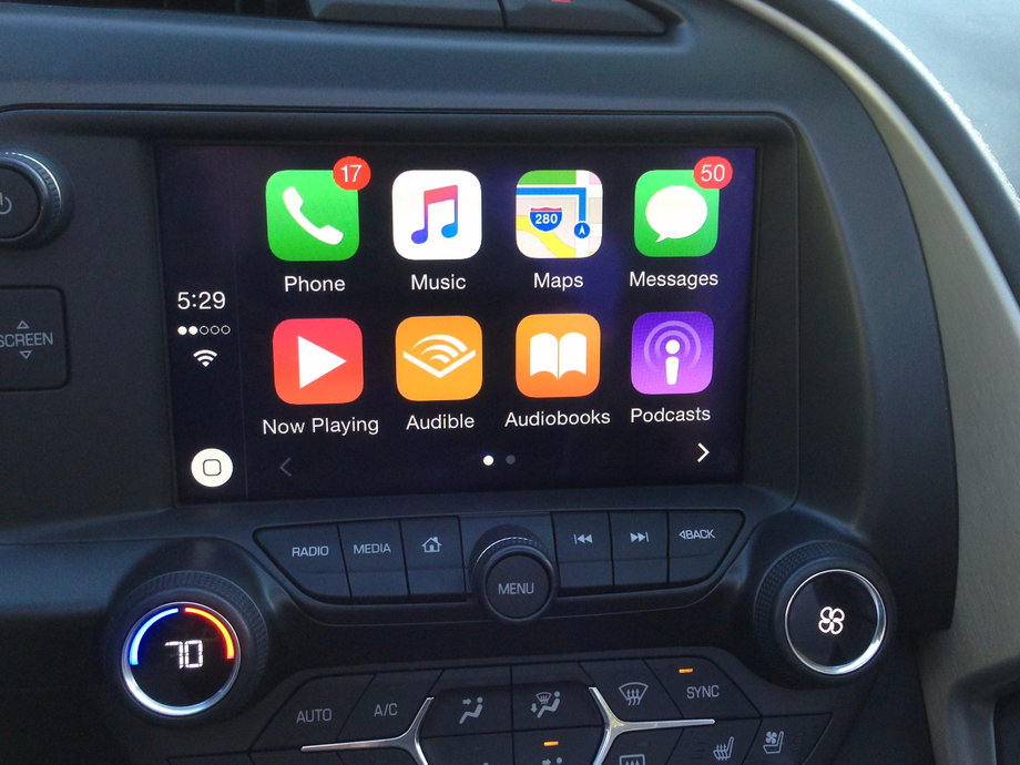 Apple's current car software, CarPlay.