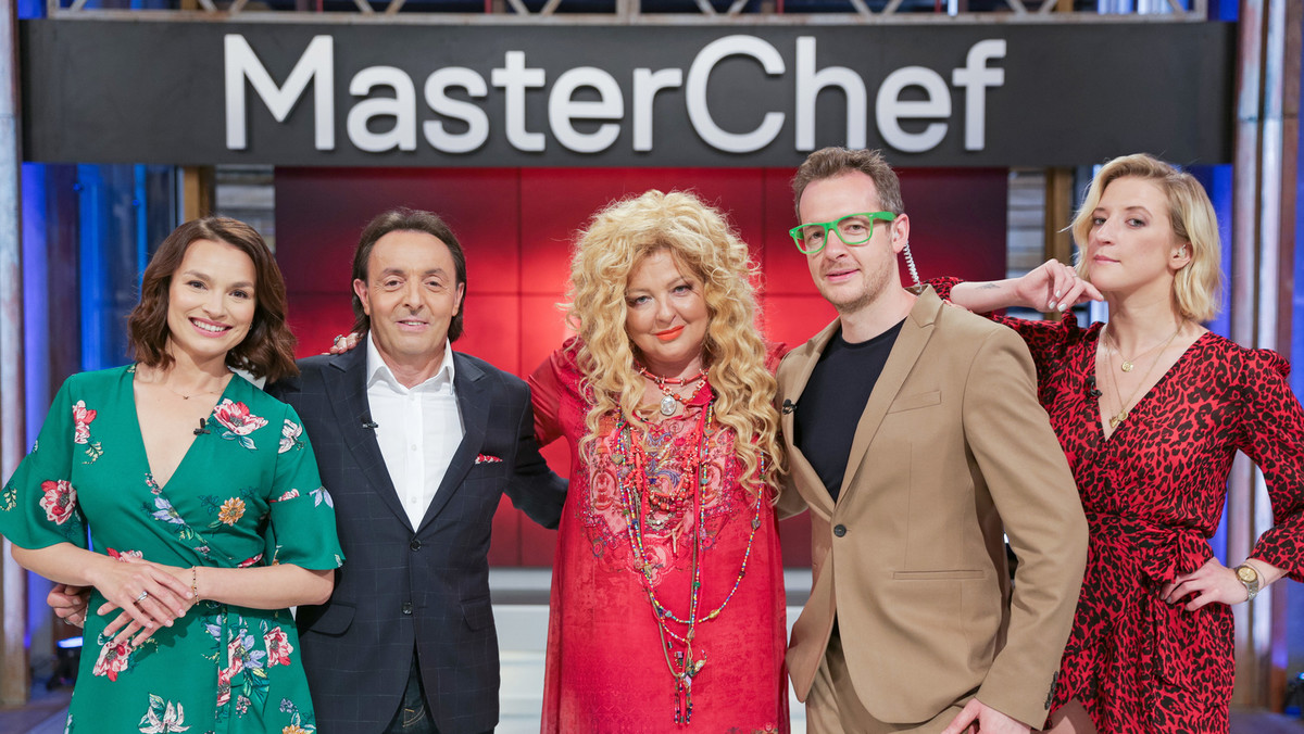 Na planie MasterChefa: Anna Starmach, Michel Moran, Magda Gessler, Tadeusz Müller, Lara Gessler