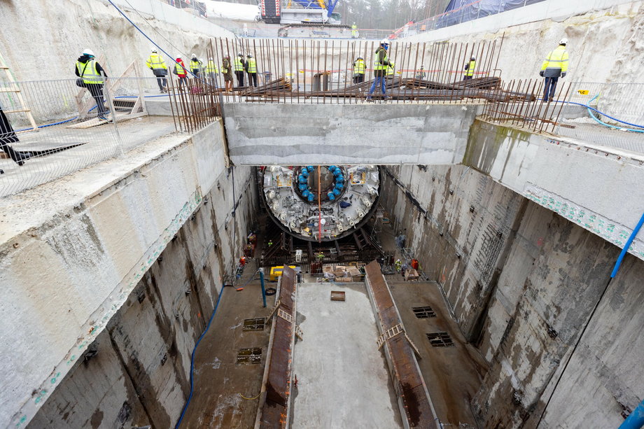 "Wyspiarka" w grudniu 2020 r. przed rozpoczęciem drążenia tunelu.