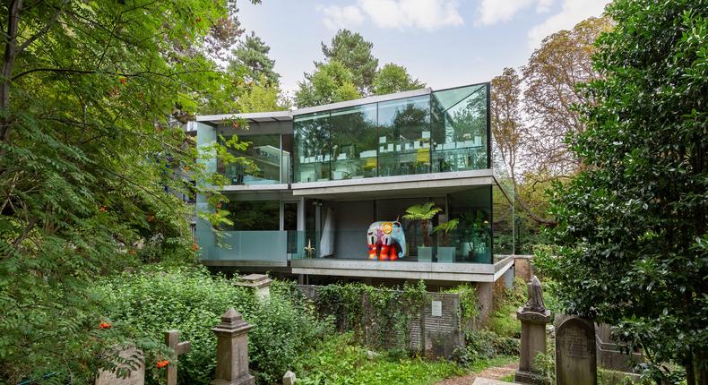 The Gray House is located on the outer edges of Highgate Cemetery in London.Knight Frank
