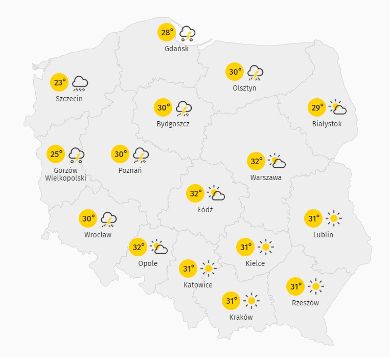 Pogoda, 22.08, sobota