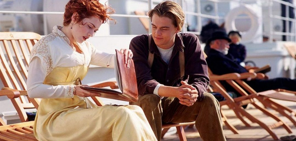 Kate Winslet i Leonardo DiCaprio w filmie "Titanic"