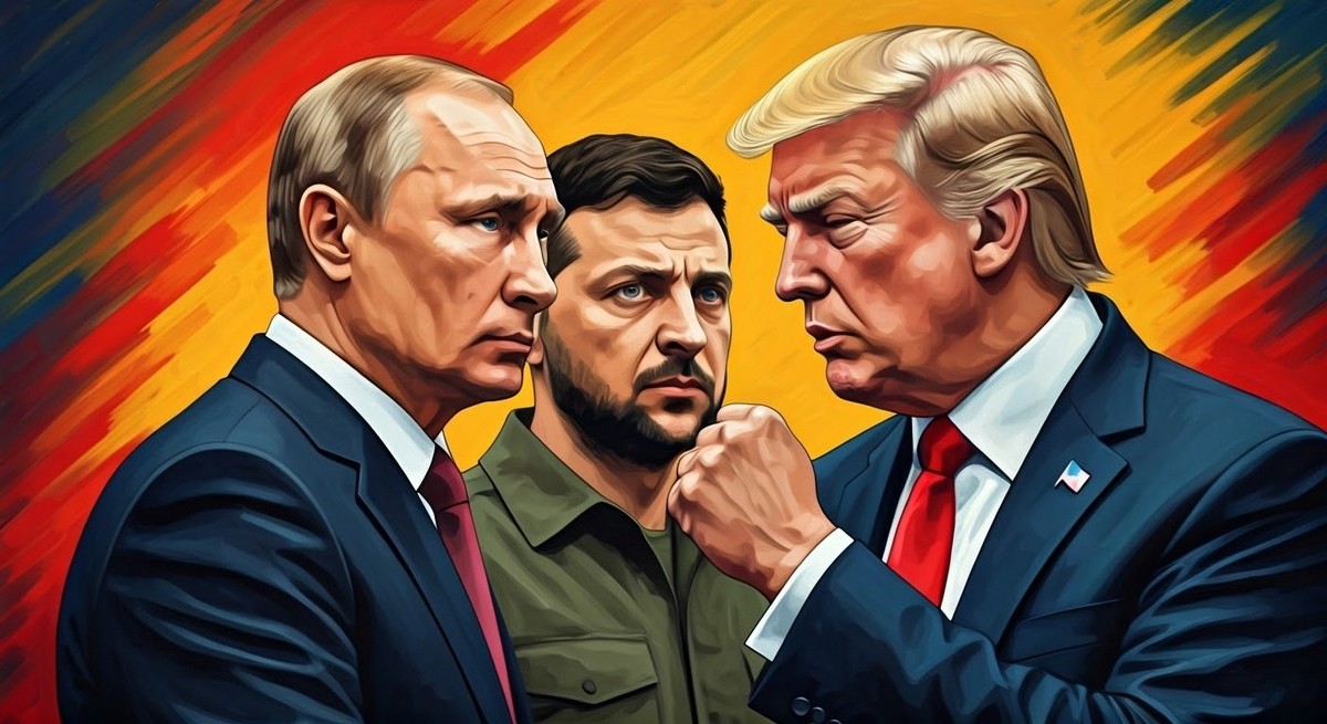Władimir Putin, Wołodymyr Zełenski i Donald Trump