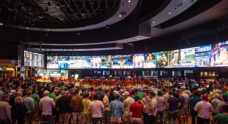 Caesars Sportsbook during NCAA tournament.Photo by Caesars Entertainment