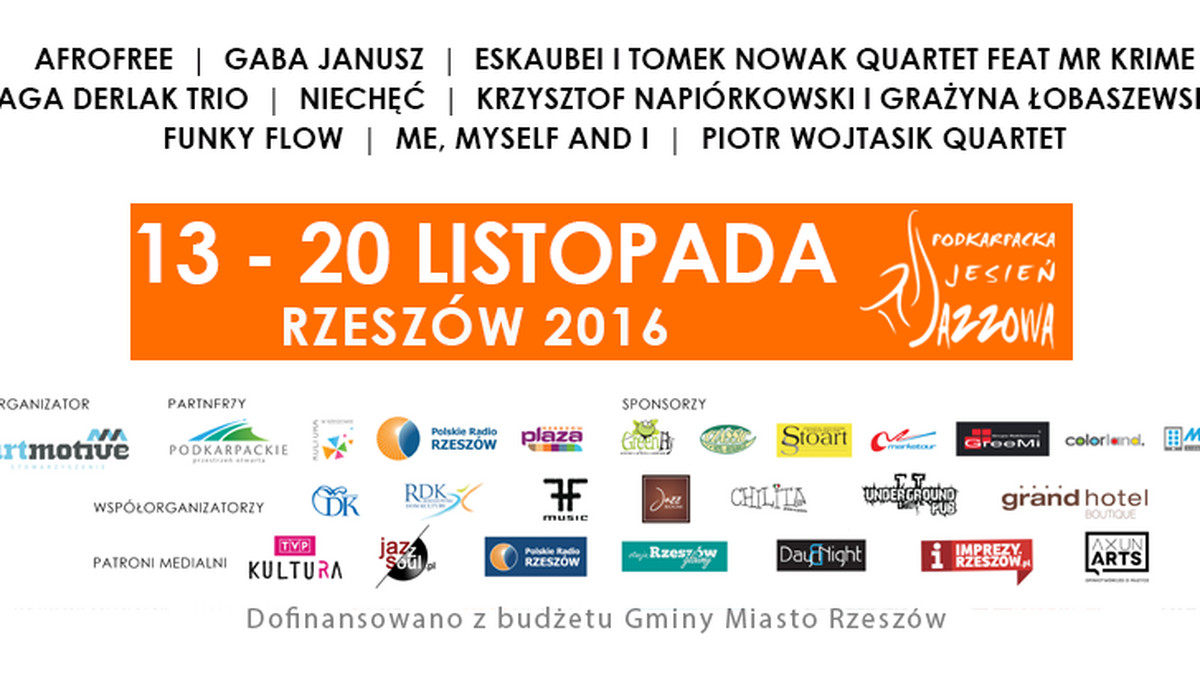 13 listopada rusza piąta edycja Rzeszów Jazz Festiwal. Tegoroczna edycja to siedem dni koncertowych, podczas których wystąpi dziesięć zespołów m.in. Piotr Wojtasik Quartet, Aga Derlak Trio, Niechęć czy Grażyna Łobaszewska. Festiwal z sukcesem propaguje ideę muzyki improwizowanej w stolicy Podkarpacia i z roku na rok cieszy się coraz większym zainteresowaniem publiczności.