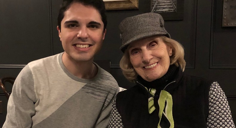 The author and his grandmother in 2019.Michael Domanico/Insider