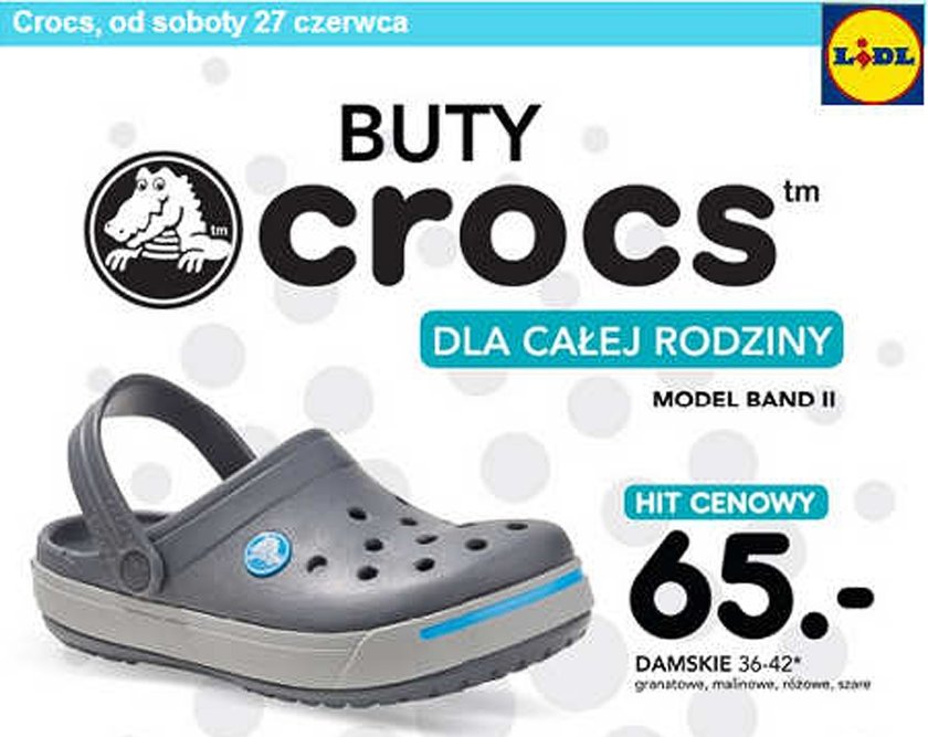 Crocsy w Lidlu od 27 czerwca