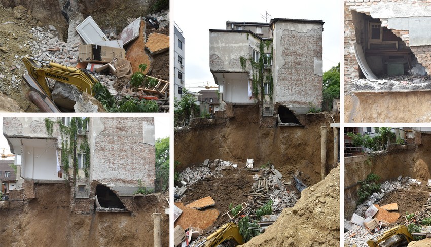 Zgrada, Vidovdanska, Vračar, Urušavanje