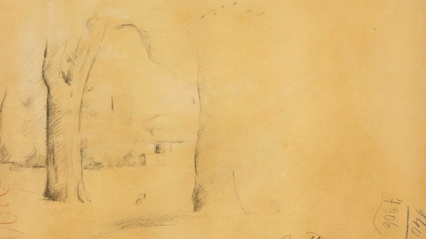 Crtež na pozadini akvarela