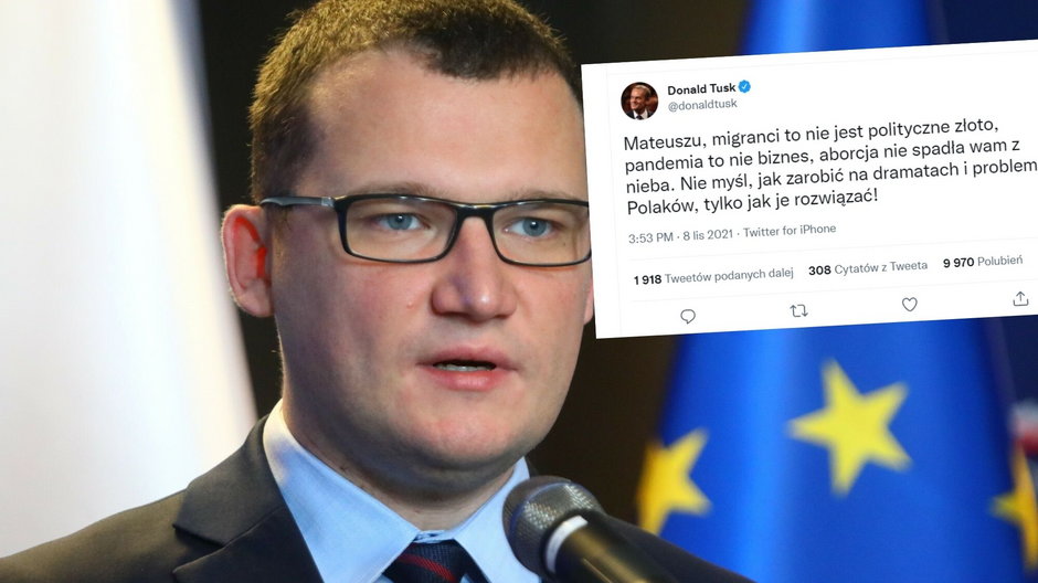 Wiceminister MSWiA Paweł Szefernaker odpowiada na wpis Donalda Tuska