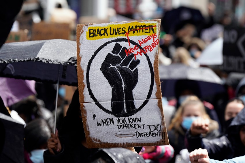 Protest zbog smrti Džordža Flojda u Lesteru, Britanija 