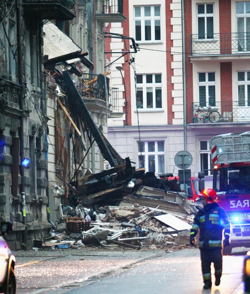 Pożar i wybuch gazu w Katowicach. Zawaliła się kamienica