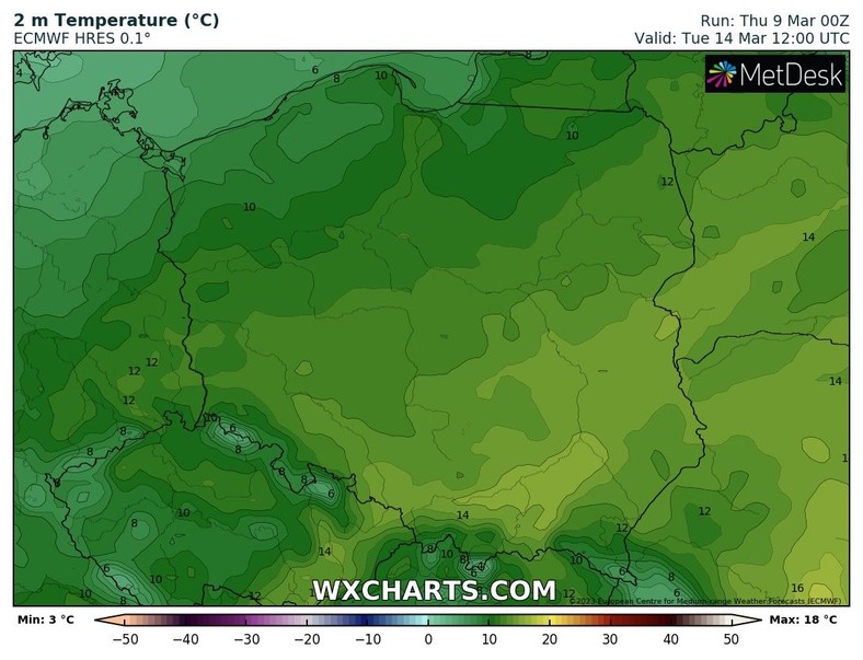 Przyszły tydzień to następne krótkie ocieplenie