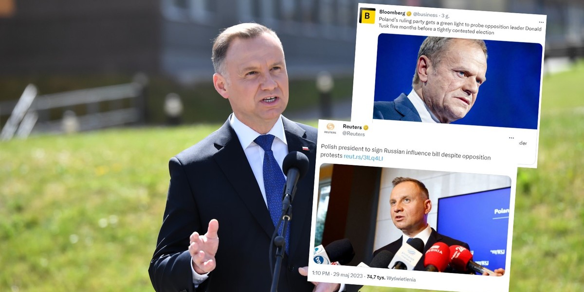 Prezydent Andrzej Duda podpisze tzw. lex Tusk. Decyzję komentują zagraniczne media