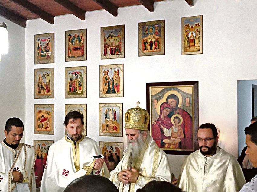 Otac Simeon sa mitropolitom Amfilohijem