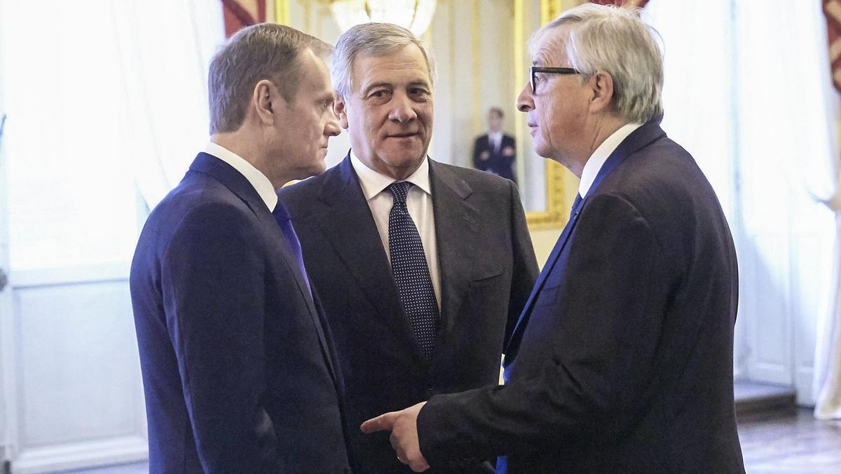 Donald Tusk, Antonio Tajani, Jean-Claude Juncker