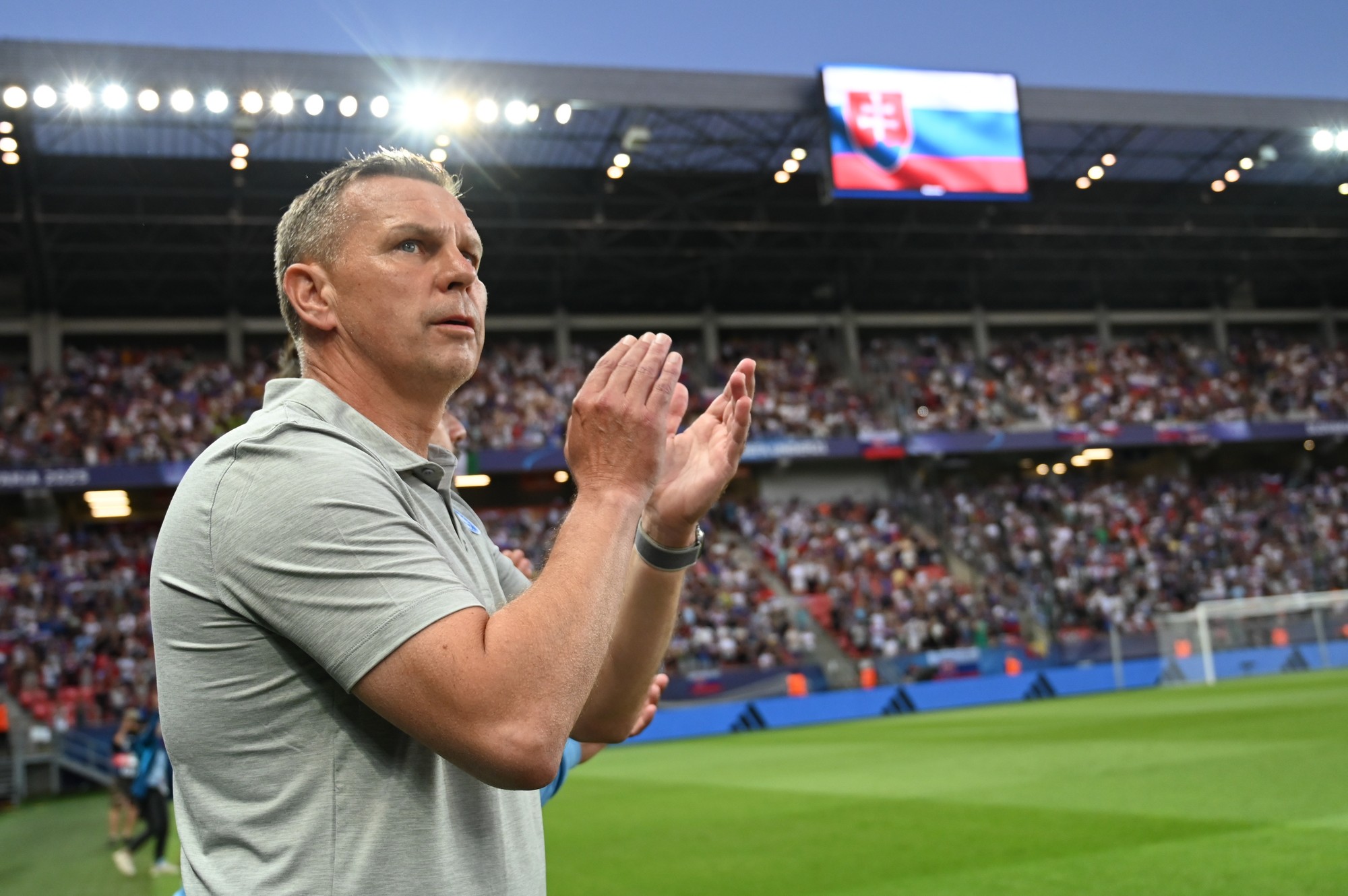 Tréner Slovenska Jaroslav Kentoš. 
