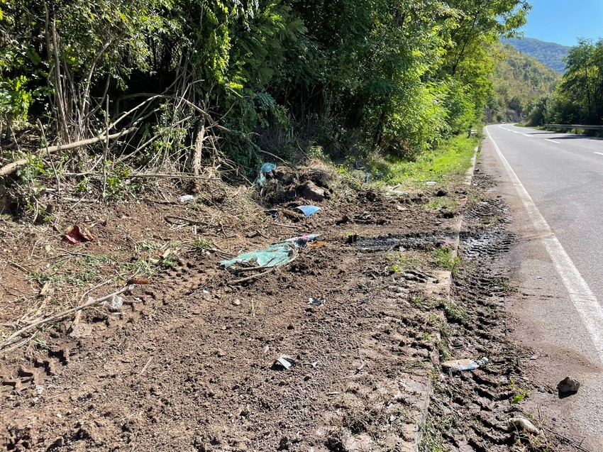 Mesto saobraćajne nesreće kod Ušća, Raška - Kraljevo