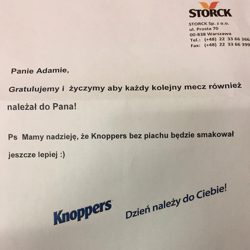 Piłkarz Pogoni nagrodzony za promocję wafelków