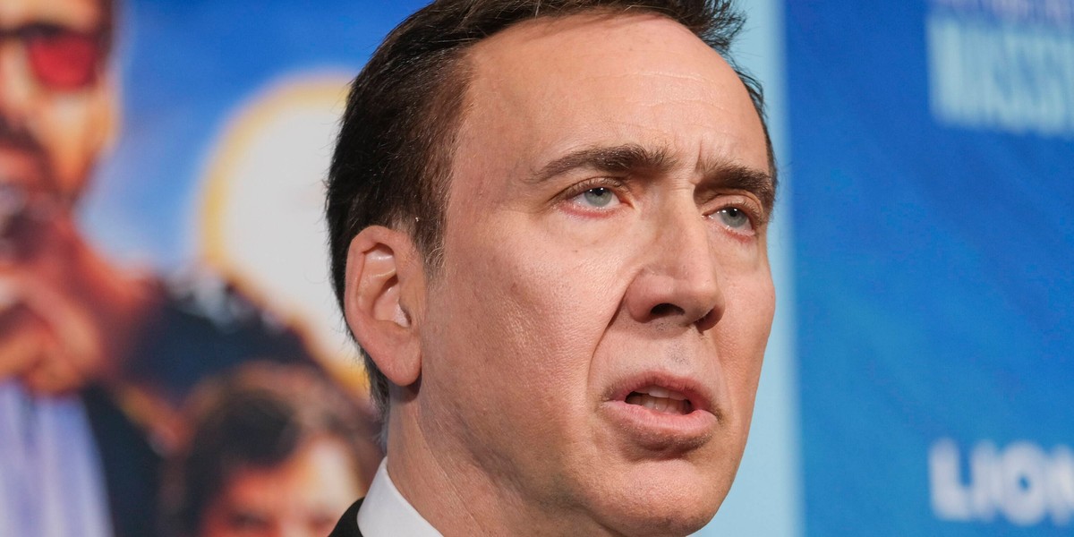 Nicolas Cage na premierze "Nieznośny ciężar wielkiego talentu"