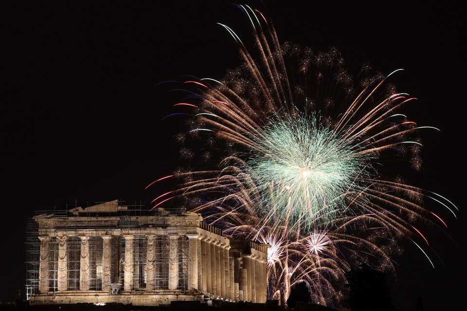 W Atenach fajerwerki rozświetliły Partenon