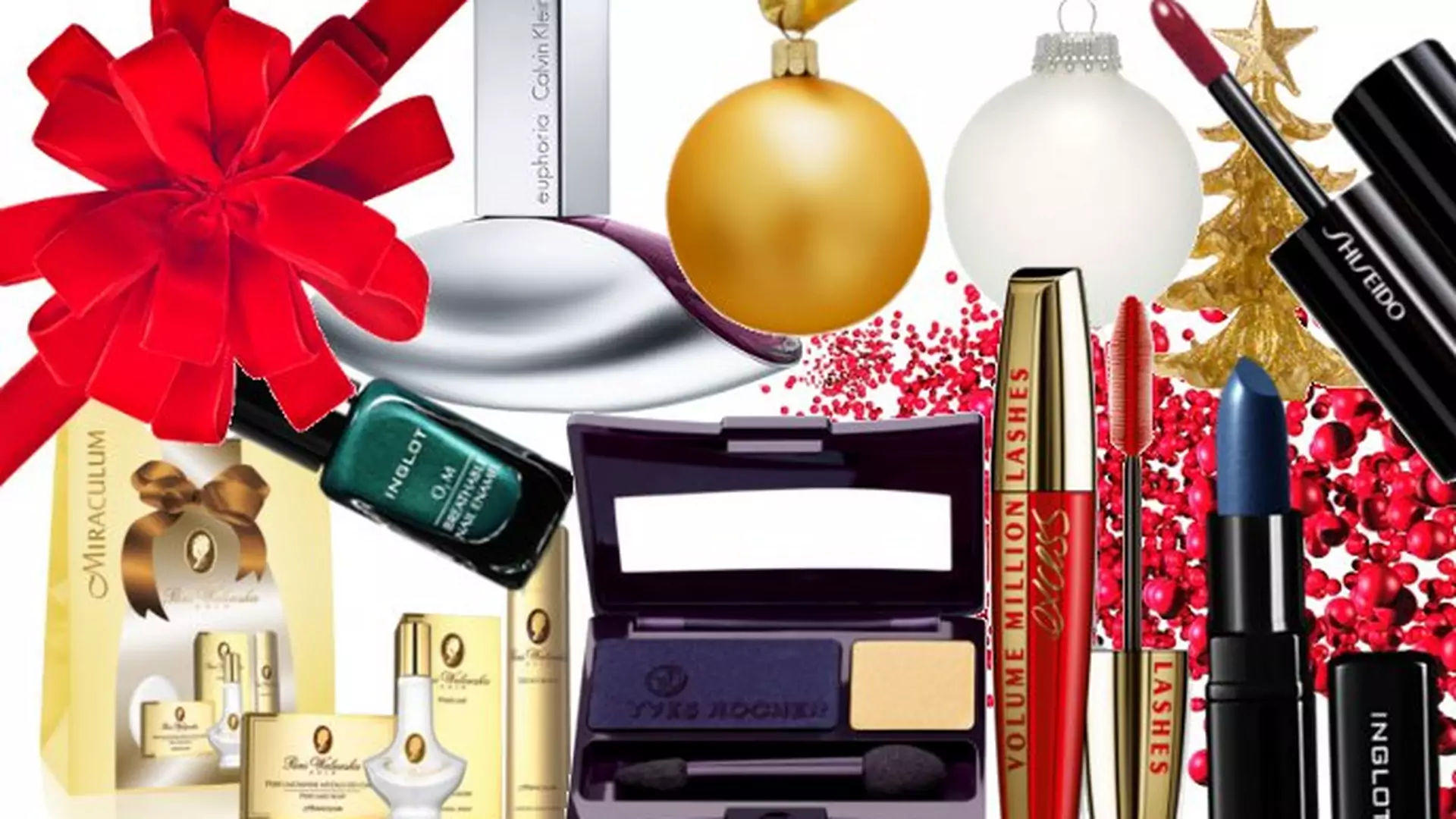 Czerwień, złoto, zieleń, srebro, granat - kolory świąt w... kosmetykach
