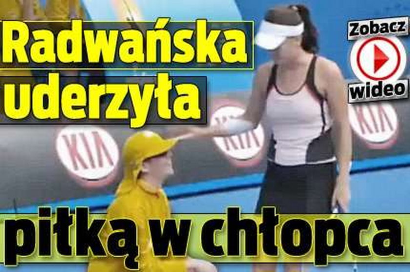 Radwańska uderzyła piłką w chłopca. FILM