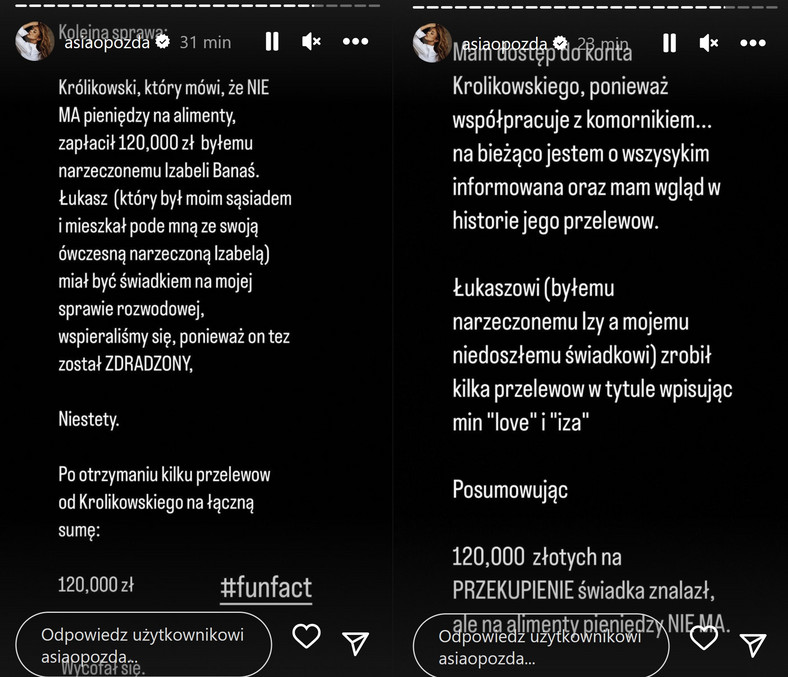 Joanna Opozda na Instagramie