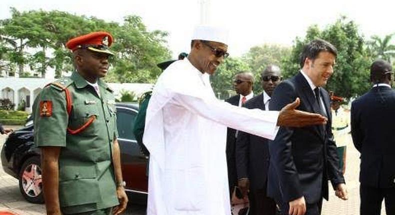 President hosts Prime Minister of Italy in Abuja.