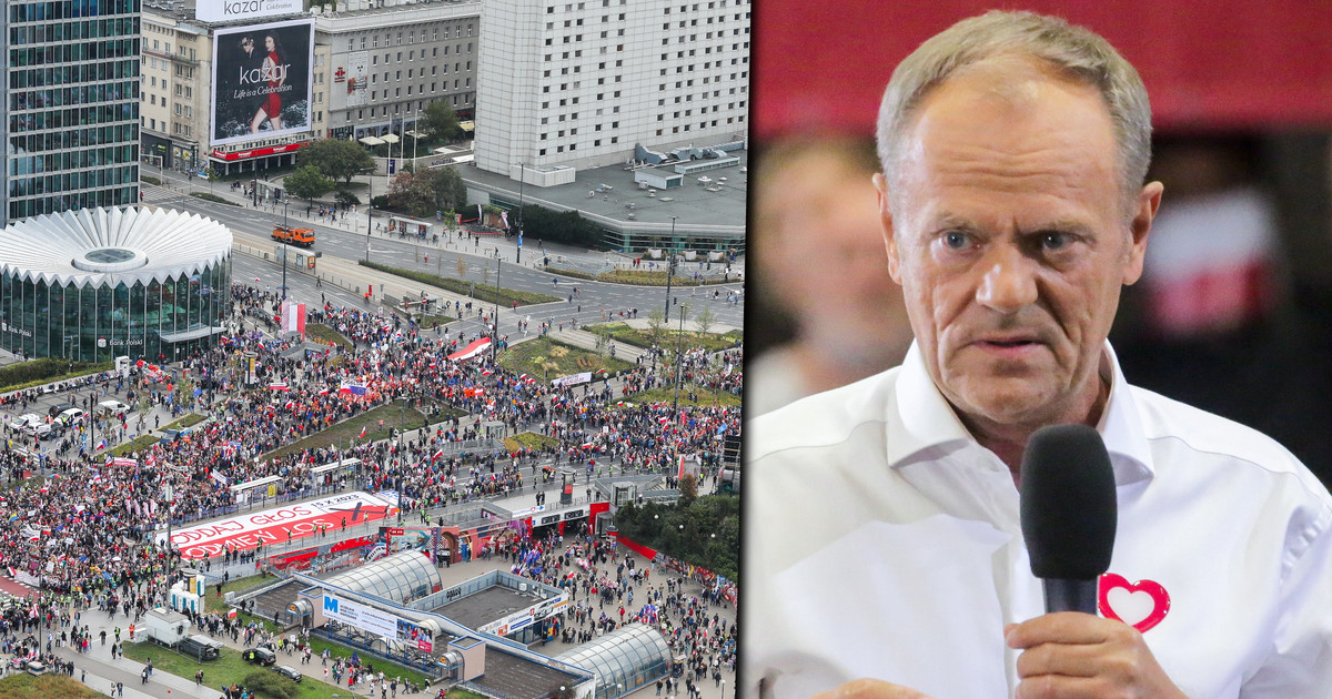 Donald Tusk en la Marcha del Millón de Corazones.  «Esta es la señal del gran renacimiento polaco»