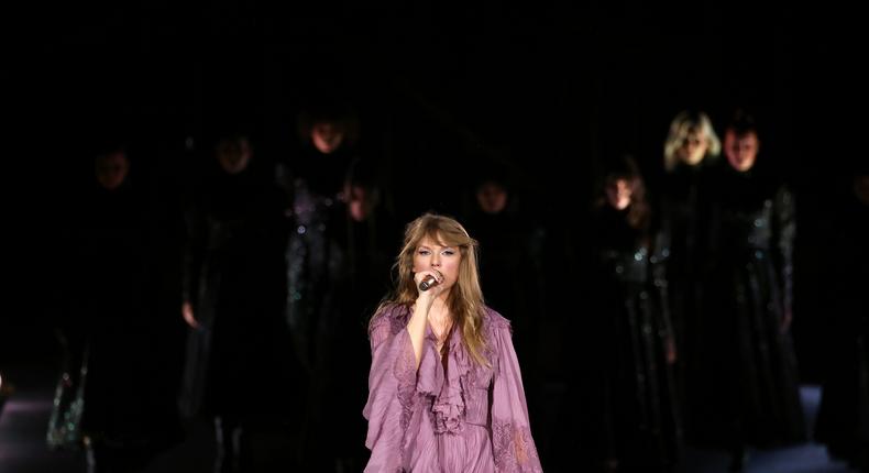 Taylor Swift performs during the Eras Tour in Glendale, Arizona.John Shearer/Getty Images for TAS Rights Management