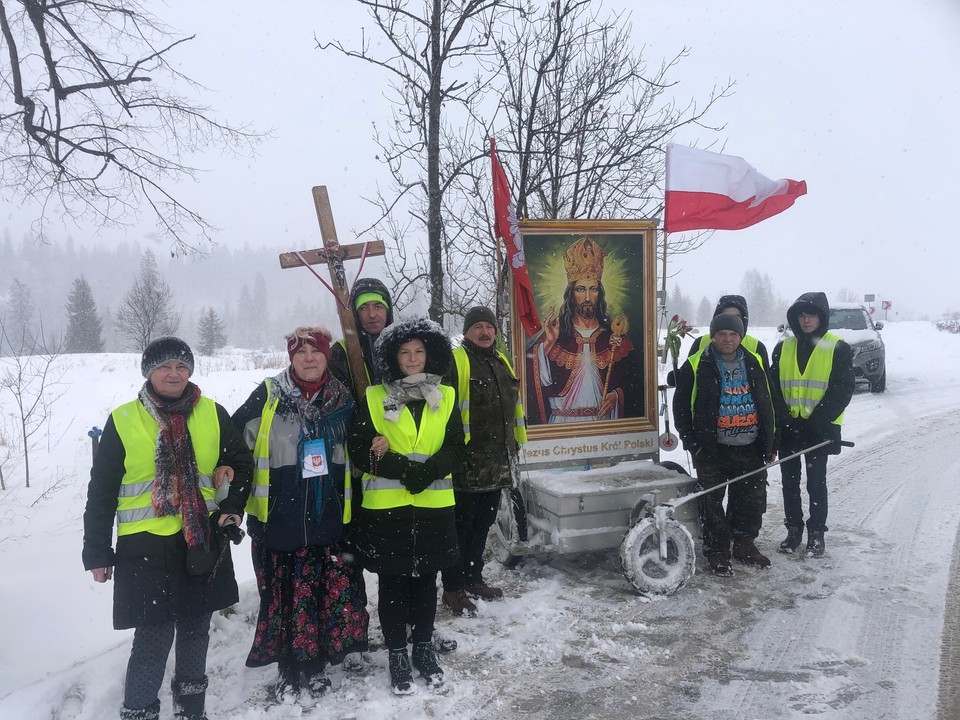 Uczestnicy pielgrzymki dookoła Polski