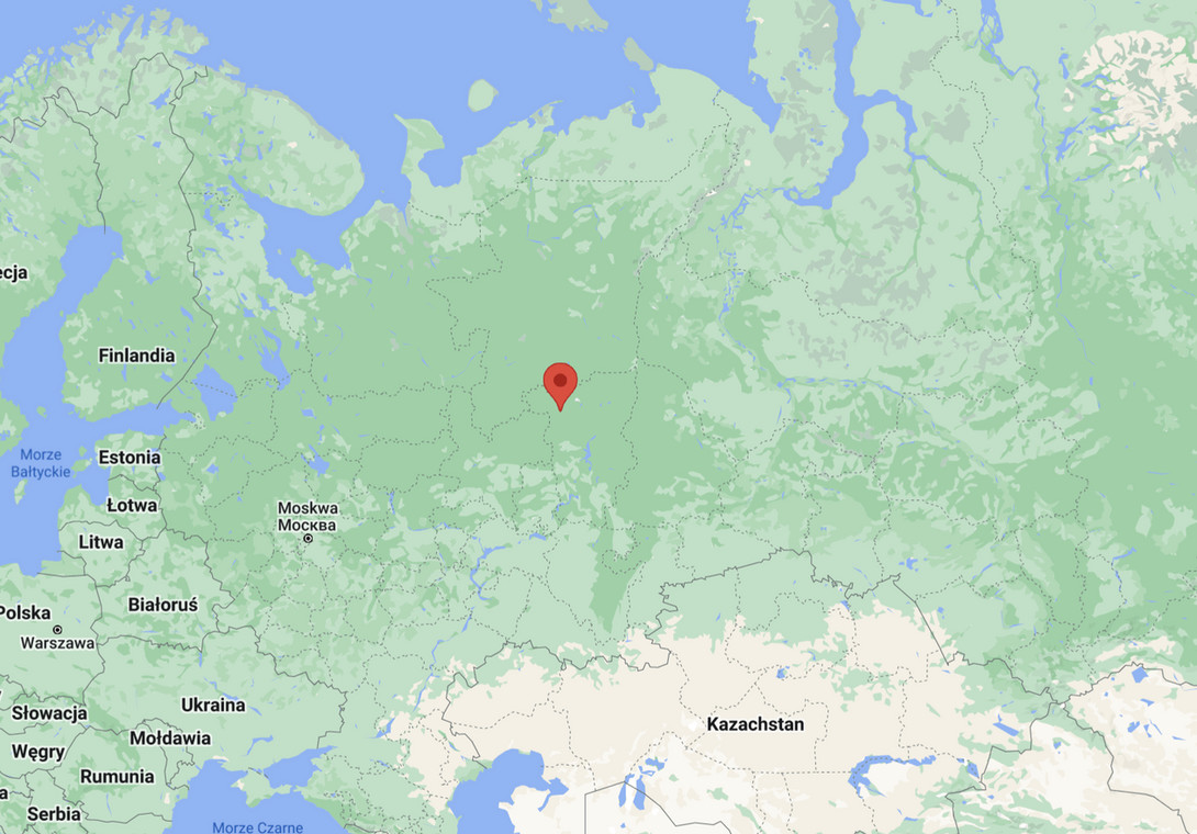 Gajny na mapie Rosji
