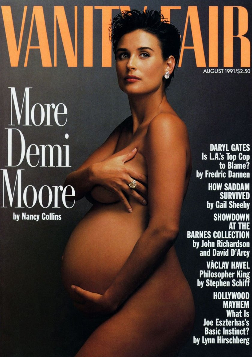 Demi Moore nago w ciąży na okładce Vanity Fair