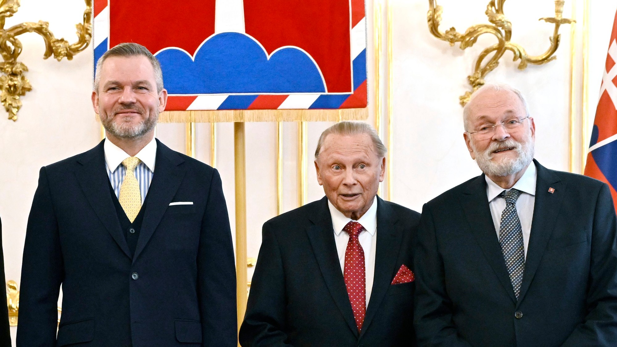 Zľava Peter Pellegrini, Rudolf Schuster a Ivan Gašparovič.