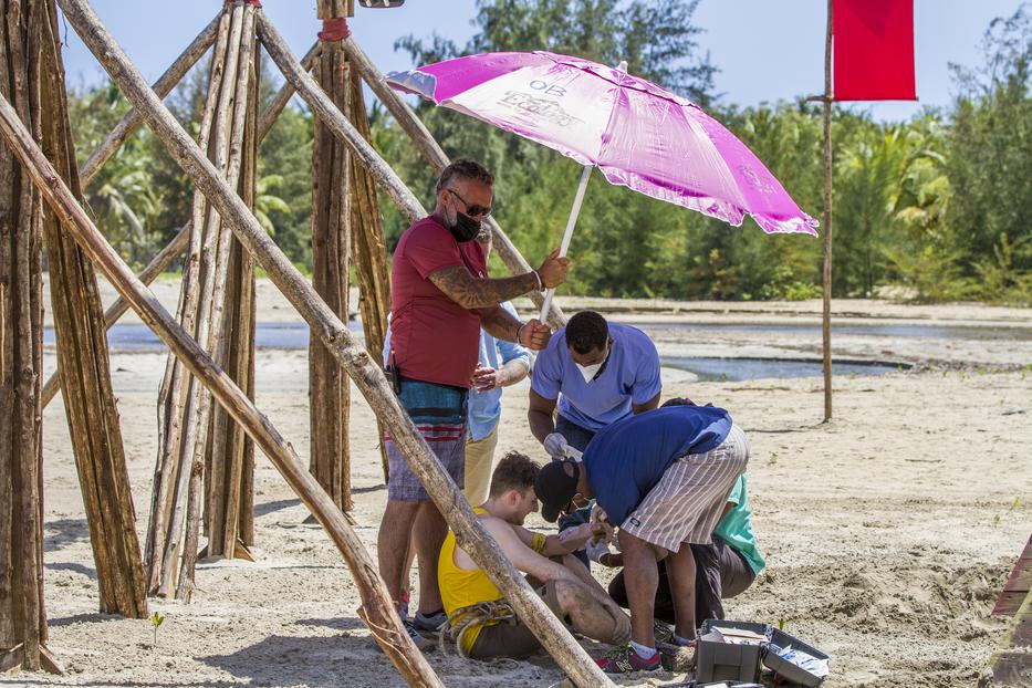 Mészáros Tamás az első feladat során sérült meg / Fotó: RTL Klub