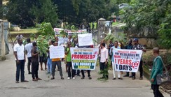 Workers protest alleged non payment of 5 years salaries in C/River