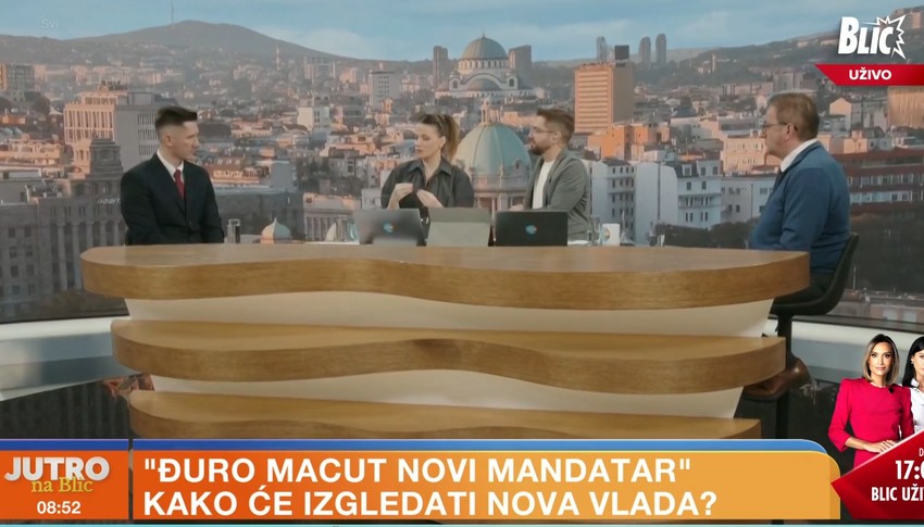 Aleksandar Dikić i Stevica Deđanski u emisiji "Jutro na Blic"