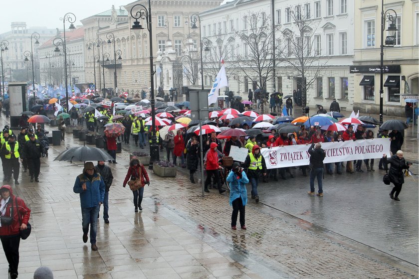 Protest nauczycieli.