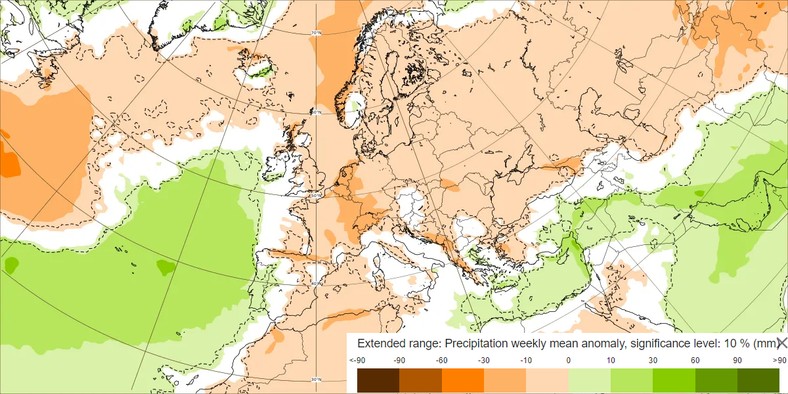 Pierwsza dekada marca również zapowiada się sucho