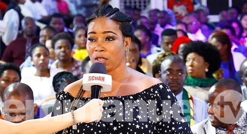 Vivian Iwuchukwu during her deliverance at the Synagogue Church of All Nations