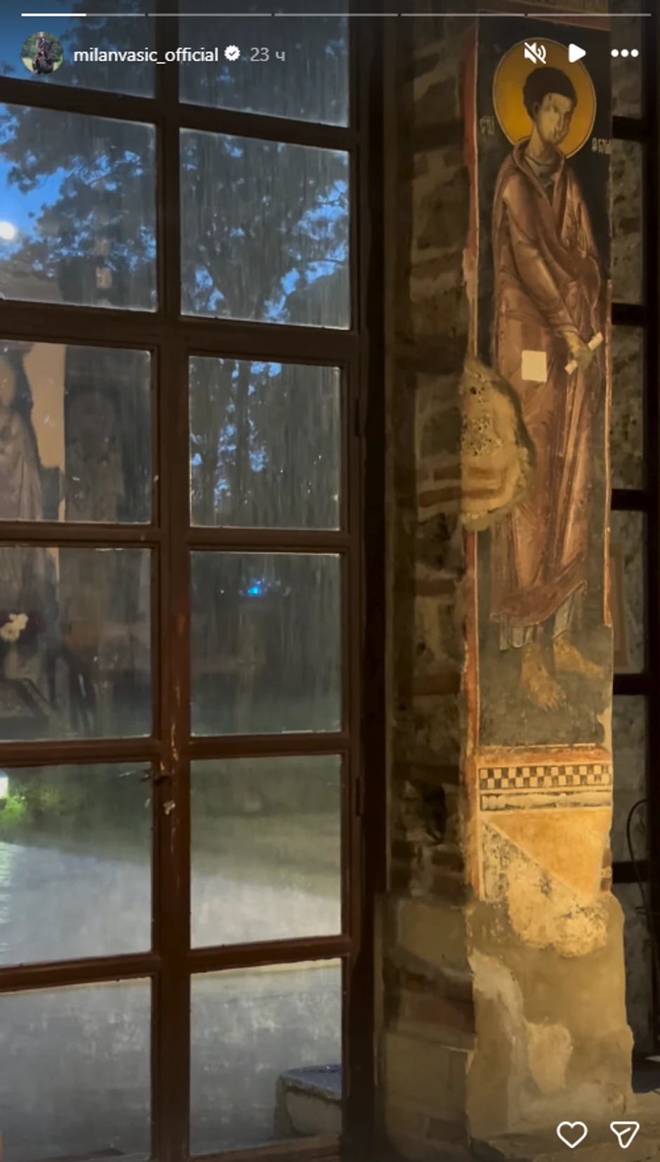 Milan Vasić u manastiru Gračanica