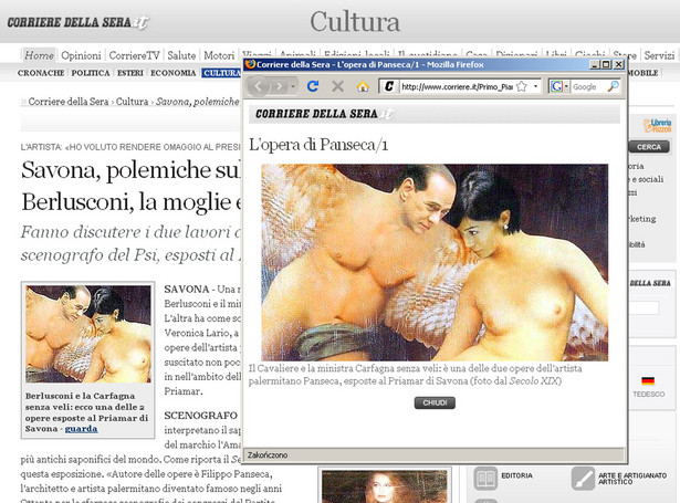Berlusconi z żoną na golasa