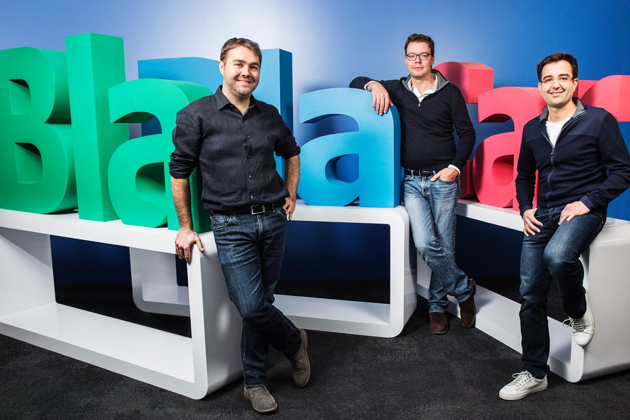 Założyciele BlaBlaCar: Frederic Mazzella, Francis Nappez i Nicolas Brusson