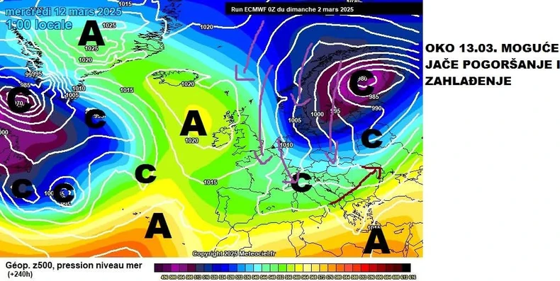 (Mapa) Zahlađenje u Srbiji