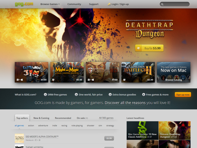 <b>Good Old Games</b>
<br><br>
Kategoria: Gry
<br><br>
Serwis stworzony przez polską firmę CD Projekt daje nam dostęp do setek legendarnych gier - pozbawionych irytujących zabezpieczeń DRM. Chcesz odświeżyć takie hity, jak Falout, czy Baldur's Gate? Koniecznie odwiedź tę stronę.
<br><br>
http://www.gog.com/