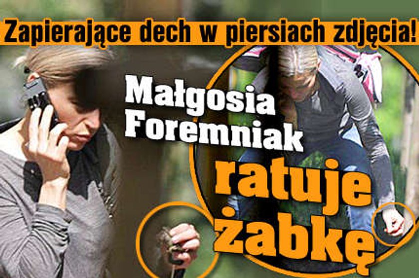 Małgosia Foremniak ratuje żabkę!