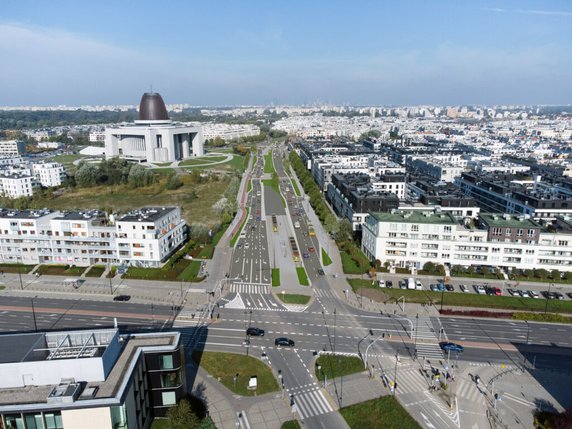 Trasa tramwajowa do Wilanowa - wizualizacja