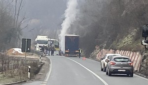 Zapalio se kamion u mestu Tučkovo