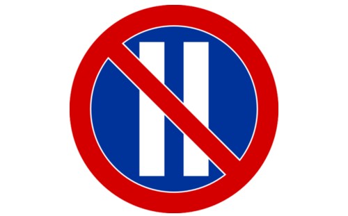 Znak B-38 - zakaz postoju w dni parzyste